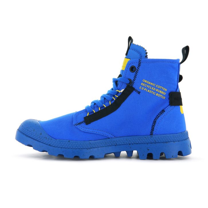 Palladium Pampa Hi Re-craft Women's Boots Blue | UK S068-XWJ